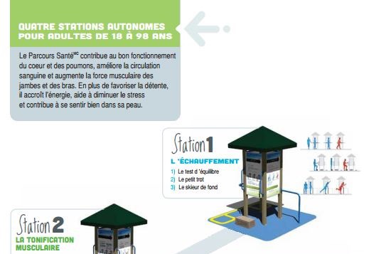 4 stations d'entraînements